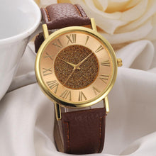 Luxury Women Watches Golden Glitter PU Leather Band Analog Quartz Wrist Watch Watches relojes mujer IMY66