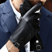 Men Gloves Thermal Warm Sports PU Leather Phone Touch Screen Gloves Mittens Cashmere Gloves For Men IMY66