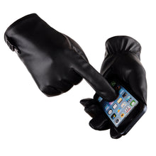 Men Gloves Thermal Warm Sports PU Leather Phone Touch Screen Gloves Mittens Cashmere Gloves For Men IMY66