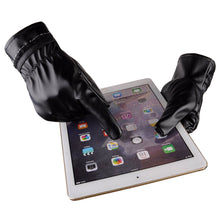 Men PU Leather Gloves Touch Screen Thermal Motorcycle Ski Snow Snowboard Gloves Mittens Cashmere IMY66