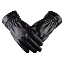 Men PU Leather Gloves Touch Screen Thermal Motorcycle Ski Snow Snowboard Gloves Mittens Cashmere IMY66