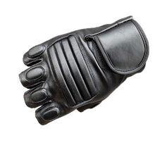 Men PU Leather Fingerless Gloves Half Finger Motorcycle Sports Outdoor Protection Fighting Gloves Mitten IMY66