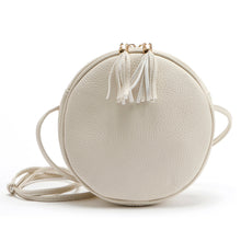PU Leather Circular Tassels Bag Women Round Shape Handbag Shoulder Messenger Crossbody Bag bolsas femininas IMY66