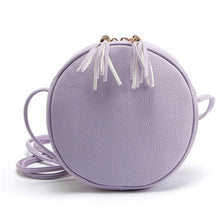 PU Leather Circular Tassels Bag Women Round Shape Handbag Shoulder Messenger Crossbody Bag bolsas femininas IMY66