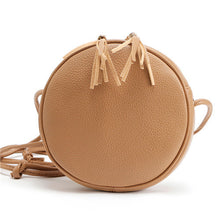 PU Leather Circular Tassels Bag Women Round Shape Handbag Shoulder Messenger Crossbody Bag bolsas femininas IMY66