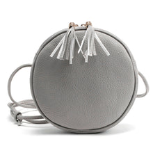 PU Leather Circular Tassels Bag Women Round Shape Handbag Shoulder Messenger Crossbody Bag bolsas femininas IMY66