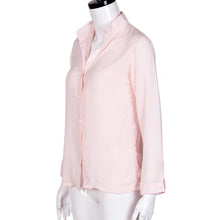 Pink Women Chiffon Blouses Office Shirt Loose Long Sleeve Tops Shirt Blouse Blusas feminina camisa feminina IMY66