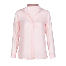 Pink Women Chiffon Blouses Office Shirt Loose Long Sleeve Tops Shirt Blouse Blusas feminina camisa feminina IMY66