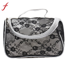 Portable Lace Hook Flower PVC Clear Beach Bags Toiletry Cosmetic Makup Case Bag IMY66