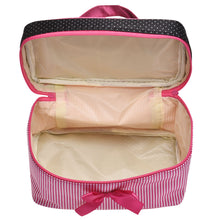 Portable Square Bow Stripe Travel Storage Bags Cosmetic Makeup Case Bag IMY66