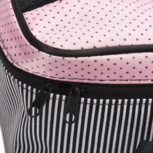Portable Square Bow Stripe Travel Storage Bags Cosmetic Makeup Case Bag IMY66