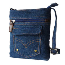 Retro Women Lady Dark Blue Denim Handbag Boho Messenger Crossbody Shoulder Bags Tote Purse Bag bolsas femininas IMY66