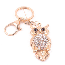 Rhinestone Owl Girl Women Keychain Bag Pendant Chic Car Key Chain Ring Holder Jewelry Key Ring Pendant Jewelry IMY66