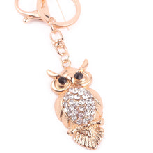 Rhinestone Owl Girl Women Keychain Bag Pendant Chic Car Key Chain Ring Holder Jewelry Key Ring Pendant Jewelry IMY66