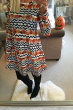 Sexy Halloween Party Dress Women Dresses Pumpkin Print Long Sleeve Swing Mini Dress vestidos femininos IMY66