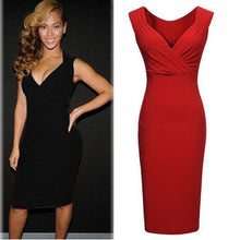 Sexy Women V-neck Bandage Stretch Party Bodycon Pencil Dress IMY66
