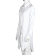 Shirt Dress Women Sexy Irregular Long Sleeve Dress Casual Straight Dress Sexy Beach Dress vestidos femininos IMY66