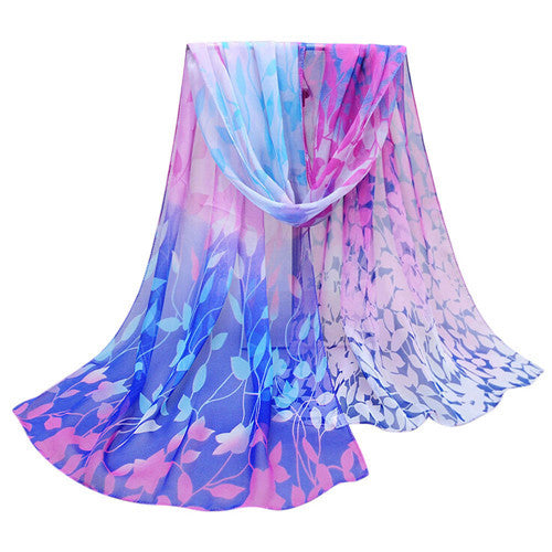 Silk Scarf Women Printed Soft Chiffon Shawl Wrap Wraps Scarf Scarves echarpes foulards femme IMY66