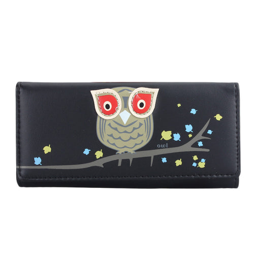 Small Fresh Women Cartoon Owl Long Wallet Purse Clutch Bag Card Holder carteira feminina IMY66