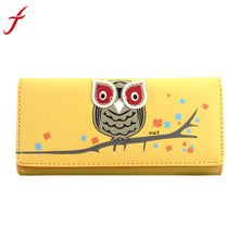 Small Fresh Women Cartoon Owl Long Wallet Purse Clutch Bag Card Holder carteira feminina IMY66