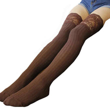 Solid Color Women Girl Stockings Sexy Over Knee Leg Warmer Soft Cotton Lace Thigh High Stockings IMY66