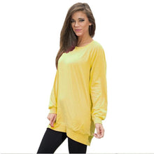 Solid T-Shirts For Women Ladies Casual Loose Long Sleeve Tunic Tops Pullover Tee Shirt femme camisetas y tops IMY66