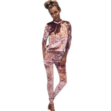 Solid Velvet Jumpsuit For Women Casual long Sleeved Round Neck Slim Playsuit Bodysuit Jumpsuit Tops monos largo IMY66