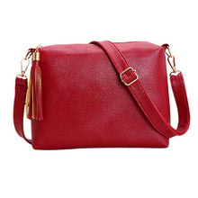 Solid Women Shoulder Bag Ladies PU Leather Tassel Crossbody Bag For Women Handbag Messenger Bag bolsas femininas IMY66