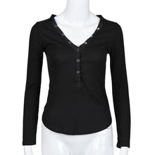 Solid Womens Ladies Sexy T-Shirts Long Sleeve Deep V Neck Pullover Tops Tee Shirts femme camiseta mujer IMY66