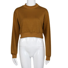 Solid Womens Long Sleeve Sweatshirt Jumper Sweater Crop Tops Pullover Tops Hoodie Tee Shirts camisas feminina IMY66