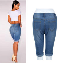 Street Hole Stretch Shorts Slim Torn Femme Denim Shorts Europe Half Ripped Jeans High Waist Personality IMY66