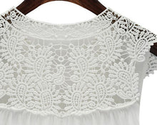 Women Blouses Tank Tops Casual Lace Splice Chiffon Vest Top Sleeveless V Neck Blouse blusa feminina IMY66