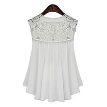 Women Blouses Tank Tops Casual Lace Splice Chiffon Vest Top Sleeveless V Neck Blouse blusa feminina IMY66