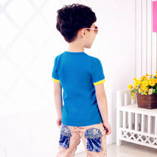 Tee Shirts Clothes For Children Kids Boys Cotton Short Sleeve Tie Pattern Boy's Tops T-Shirt Cothing IMY66