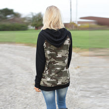 Sweatshirt T-Shirts For Womens Casual Long Sleeve Splice Camouflage Print Hoodie Jumper Hooded camisetas y tops IMY66