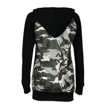 Sweatshirt T-Shirts For Womens Casual Long Sleeve Splice Camouflage Print Hoodie Jumper Hooded camisetas y tops IMY66