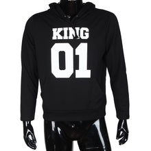 T-Shirts For Couple Lover Men Women QUEEN 01 Letter Long Sleeve Hooded Sweater Tops Tee Shirt camisetas y tops IMY66