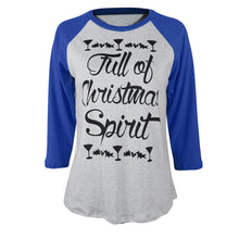 T-Shirts For Women Full Of Spirit Printed Splicing Tee Shirt femme Tops Camisetas Feminina IMY66