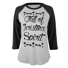 T-Shirts For Women Full Of Spirit Printed Splicing Tee Shirt femme Tops Camisetas Feminina IMY66