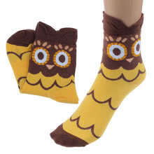 Unique Women Girls Cartoon Funny Socks Lovely Cute 3D Owl Cotton Warm Socks calcetines mujer Warm Socks IMY66