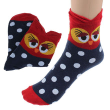 Unique Women Girls Cartoon Funny Socks Lovely Cute 3D Owl Cotton Warm Socks calcetines mujer Warm Socks IMY66