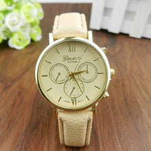 Unisex PU Leather Band Casual s Analog Quartz Luxury Vogue Dress Wrist Watch For Women Men IMY66