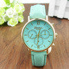 Unisex PU Leather Band Casual s Analog Quartz Luxury Vogue Dress Wrist Watch For Women Men IMY66
