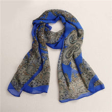 Vintage Silk Scarf Women Lady Long Soft Chiffon Scarf Wrap Shawl Stole Scarves echarpes foulards femme IMY66