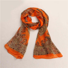 Vintage Silk Scarf Women Lady Long Soft Chiffon Scarf Wrap Shawl Stole Scarves echarpes foulards femme IMY66