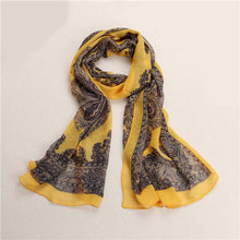 Vintage Silk Scarf Women Lady Long Soft Chiffon Scarf Wrap Shawl Stole Scarves echarpes foulards femme IMY66