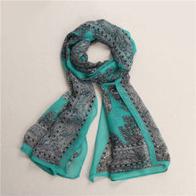 Vintage Silk Scarf Women Lady Long Soft Chiffon Scarf Wrap Shawl Stole Scarves echarpes foulards femme IMY66