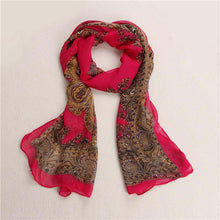 Vintage Silk Scarf Women Lady Long Soft Chiffon Scarf Wrap Shawl Stole Scarves echarpes foulards femme IMY66