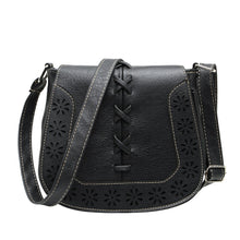 Vintage Women Buns Bag PU Leather Hollow Woven Shoulder Diagonal Handbags Female Crossbody Bag bolsa feminina IMY66