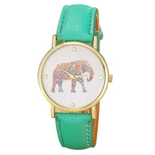 Watch Women relogio feminino Elephant Pattern Faux Leather Cartoon Quartz Watches Casual Dress Watch For Women IMY66
